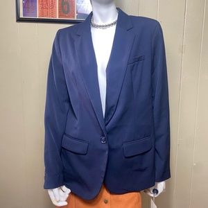 Woman’s navy blue blazer